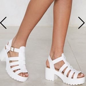White Gladiator Sandals